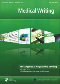 22_Strategic medical writing in the post-authorisation phase_Sarah Richardson_MEW 23-4_Dec 2014_Thumbnail